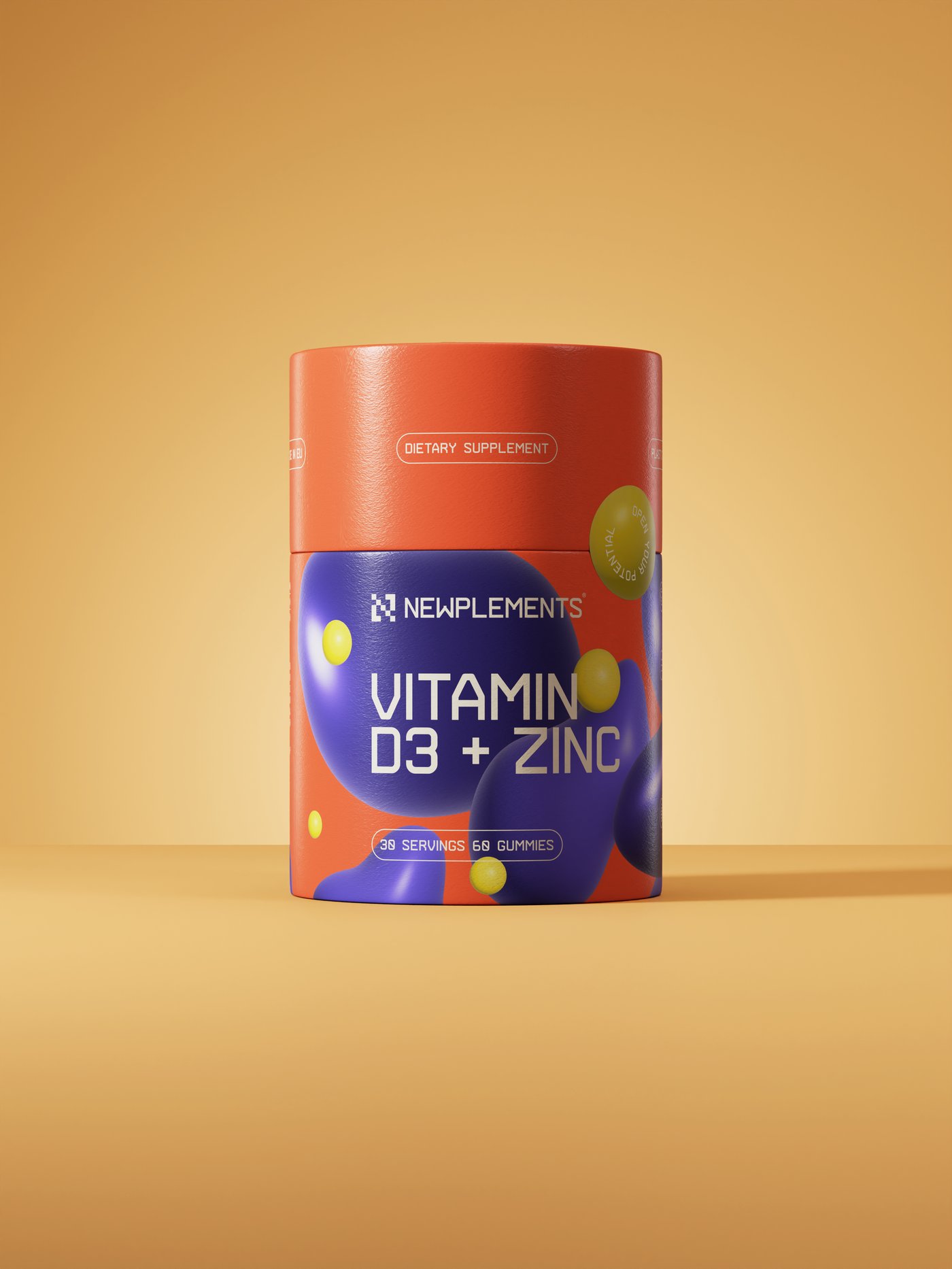 3D rendering of vit d3 gummies