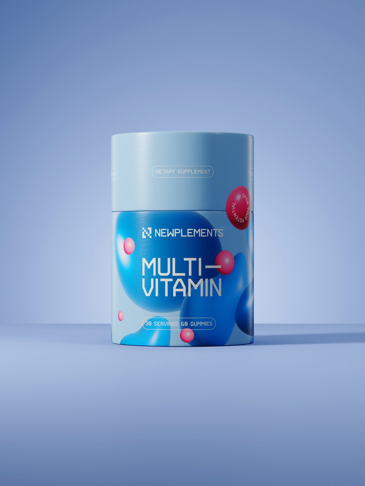 3D rendering of Multivitamin gummies